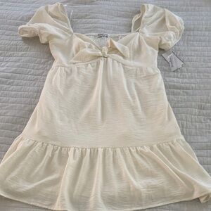 Xtraordinary Cream Puff Sleeve Dress